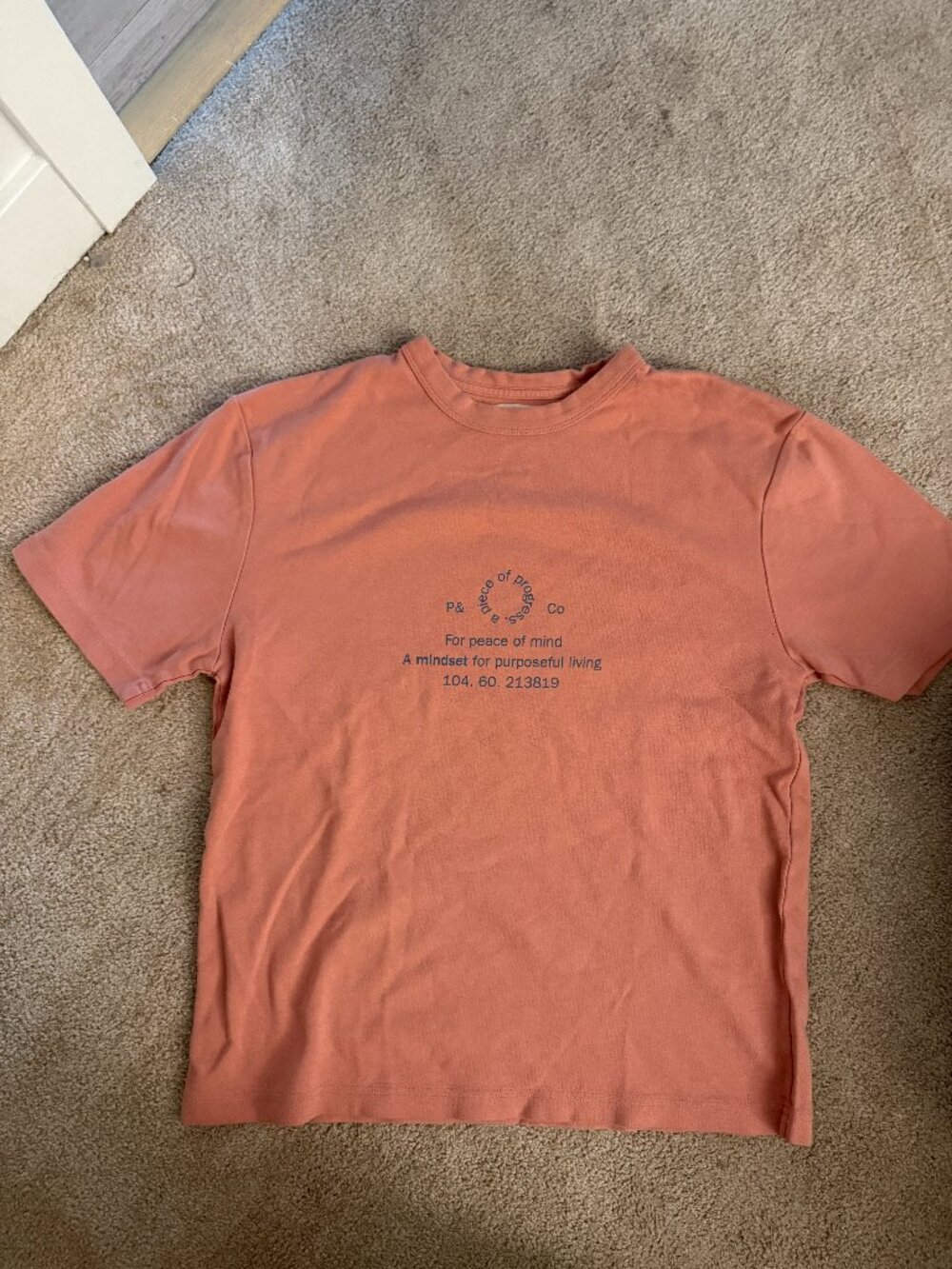 P&Co Progress Crafted Heavyweight T-Shirt Rust/Terracotta XS